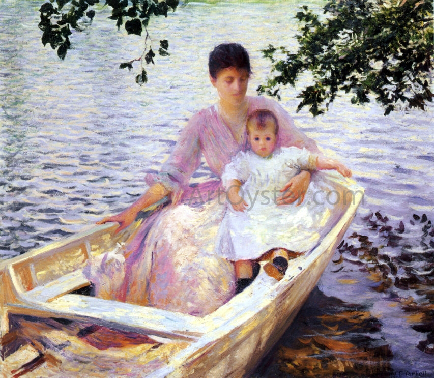 Edmund Tarbell A Mother and Child in a Boat - Hand Painted Oil Painting