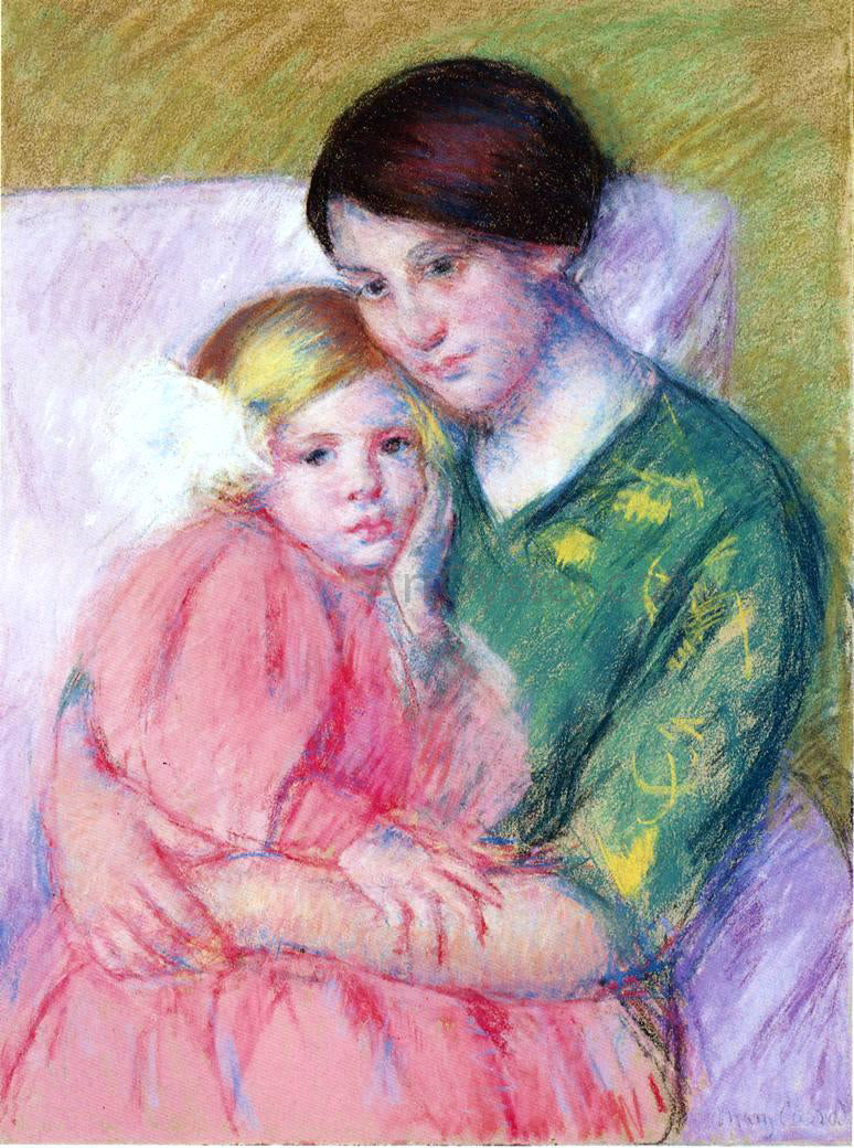 Mary Cassatt A Mother and Child Reading - Hand Painted Oil Painting
