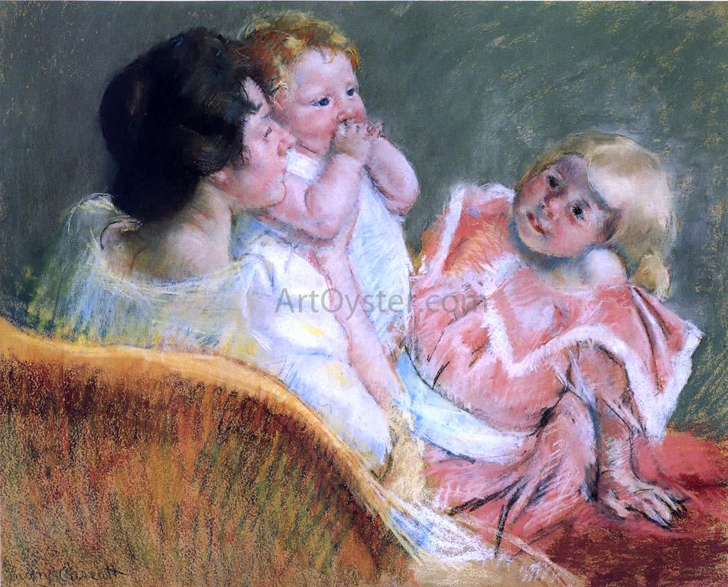 Mary Cassatt Mother and Children - Hand Painted Oil Painting