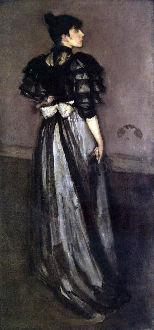 James McNeill Whistler Mother of Pearl and Silver: The Andalsiian - Hand Painted Oil Painting