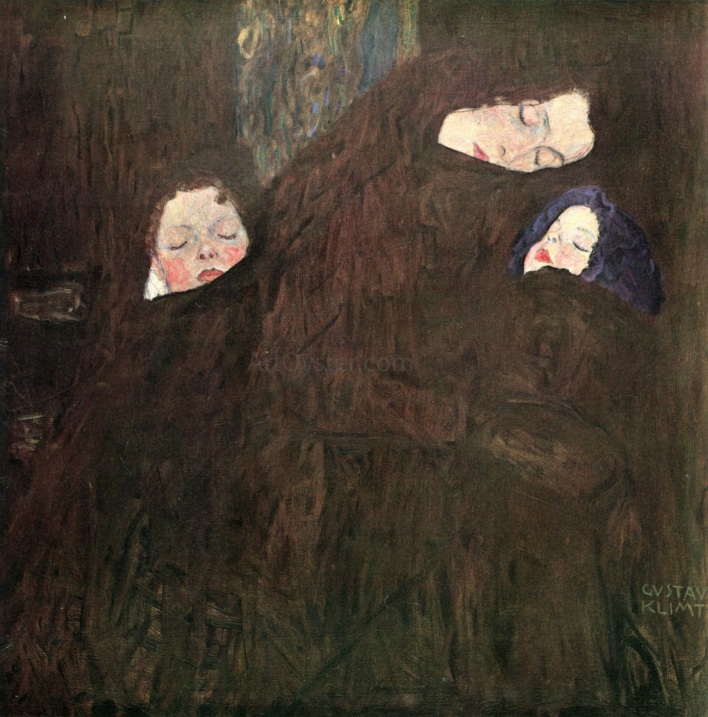 Gustav Klimt Mother and Children - Hand Painted Oil Painting