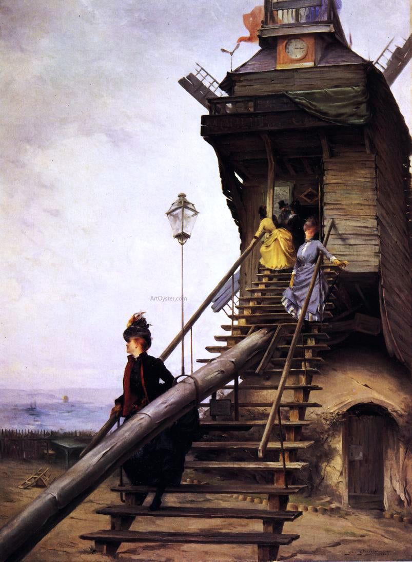 Paul Francois Quinsac Moulin de la Galette - Hand Painted Oil Painting