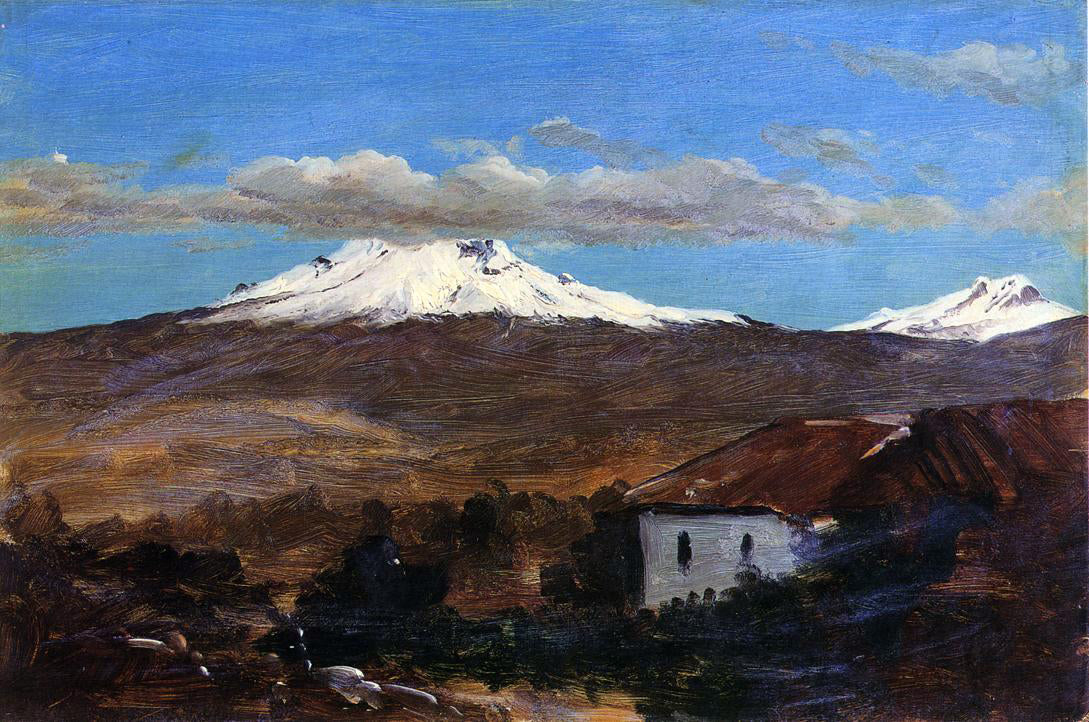 Frederic Edwin Church Mount Chimborazo, Ecuador, Shown from Riiobamba - Hand Painted Oil Painting