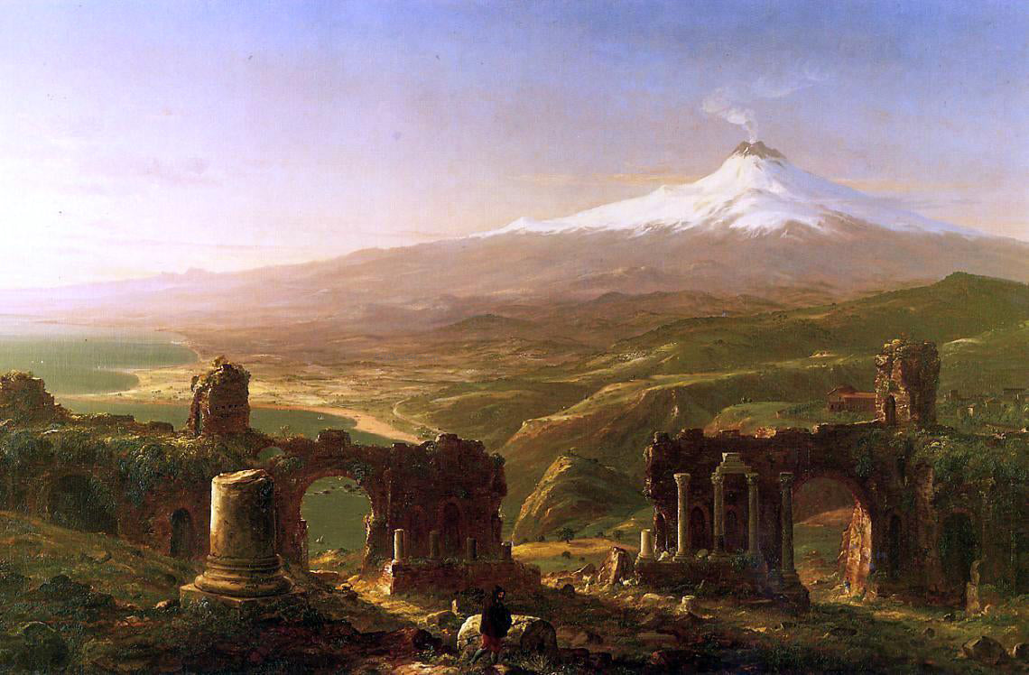  Thomas Cole Mount Etna from Taormina - Hand Painted Oil Painting