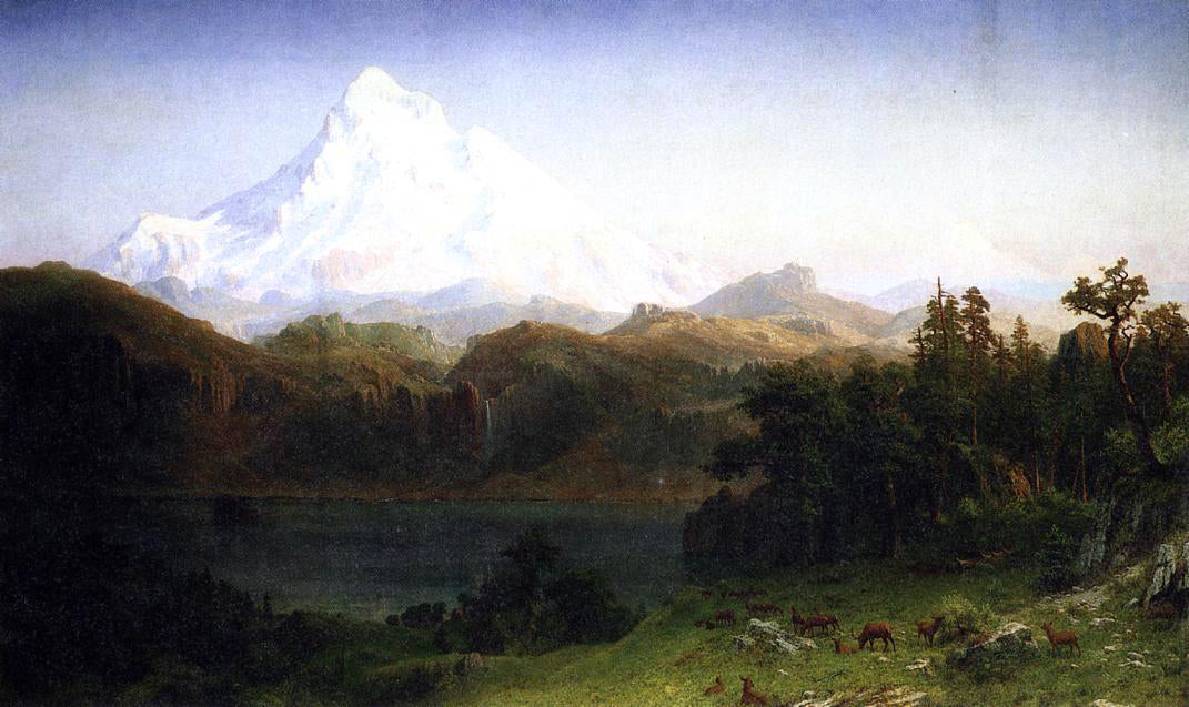 Albert Bierstadt Mount Hood, Oregon - Hand Painted Oil Painting