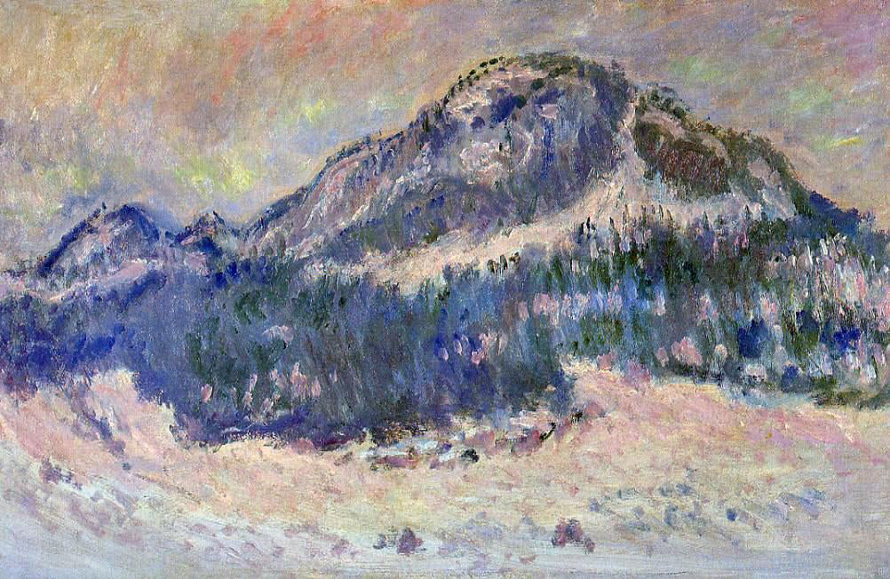 Claude Oscar Monet Mount Kolsaas, Rose Reflection - Hand Painted Oil Painting