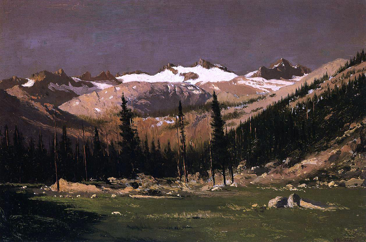 William Bradford Mount Lyell above Yosemite - Hand Painted Oil Painting