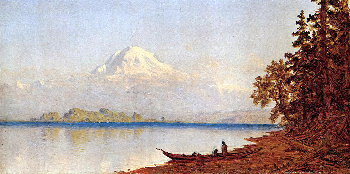 Sanford Robinson Gifford Mount Ranier, Washington Territory - Hand Painted Oil Painting