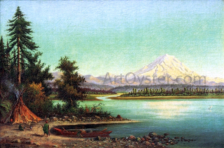 Grafton T Brown Mount Tacoma, Washington Territory - Hand Painted Oil Painting