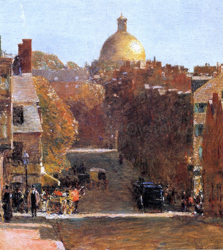 Frederick Childe Hassam Mount Vernon Street, Boston - Hand Painted Oil Painting