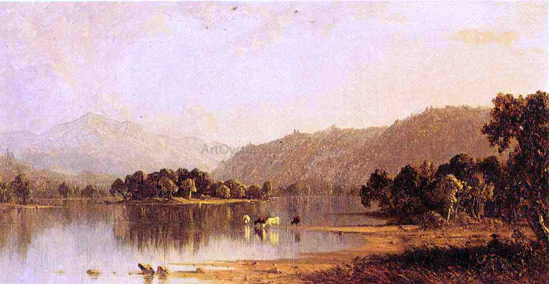 Sanford Robinson Gifford Mount Washington from The Saco River - Hand Painted Oil Painting