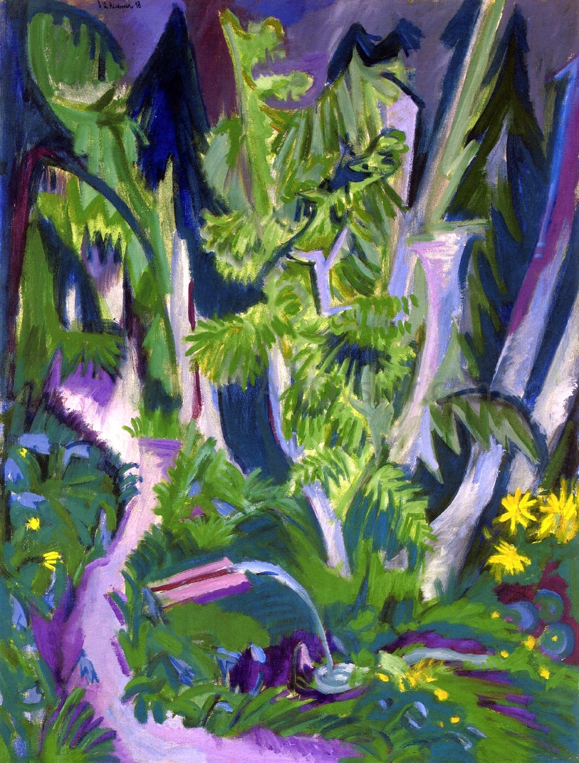 Ernst Ludwig Kirchner Mountain Forest - Hand Painted Oil Painting