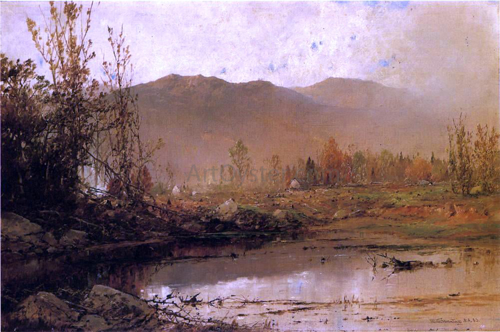 William Louis Sonntag Mountain Lake in Autumn - Hand Painted Oil Painting
