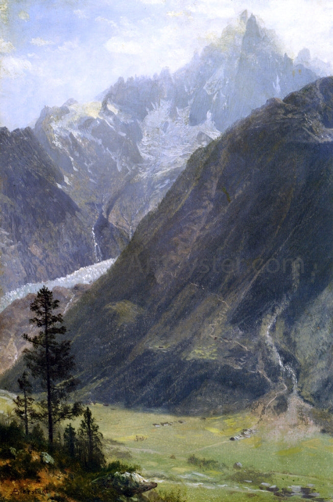 Albert Bierstadt Mountain Landscape - Hand Painted Oil Painting