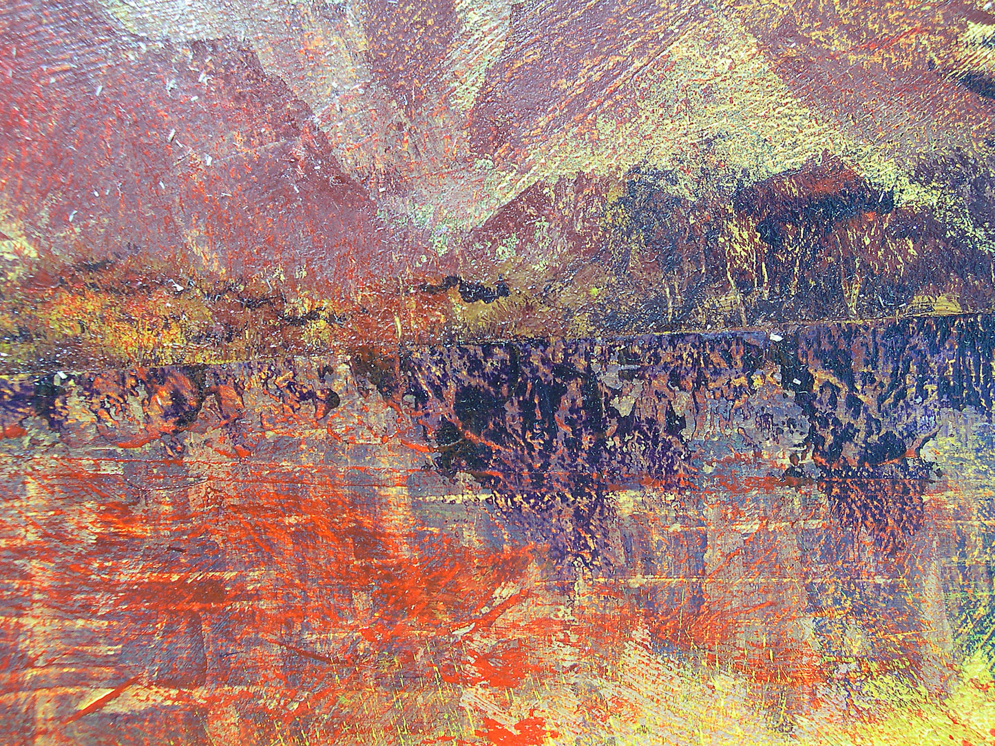 Our Original Collection Mountain Landscape - Hand Painted Oil Painting