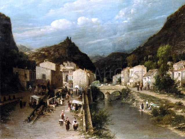 Leon Legat Mountain Landscape - Hand Painted Oil Painting