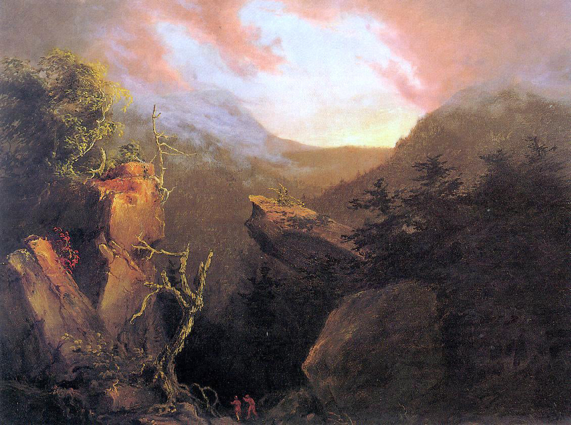  Thomas Cole Mountain Sunrise, Catskill - Hand Painted Oil Painting