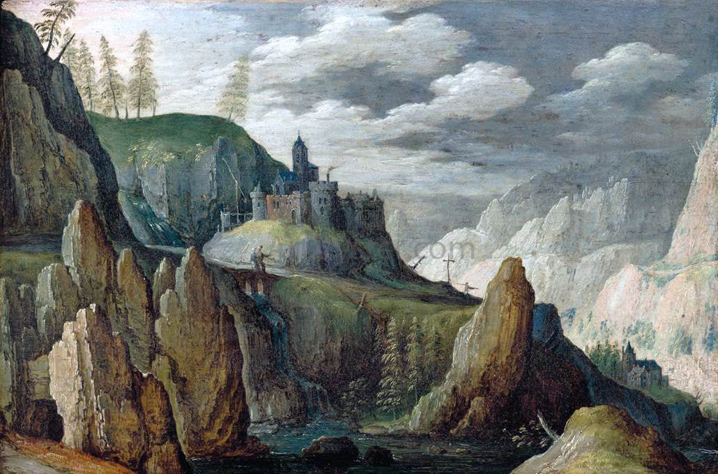 Tobias Verhaecht Mountainous Landscape - Hand Painted Oil Painting