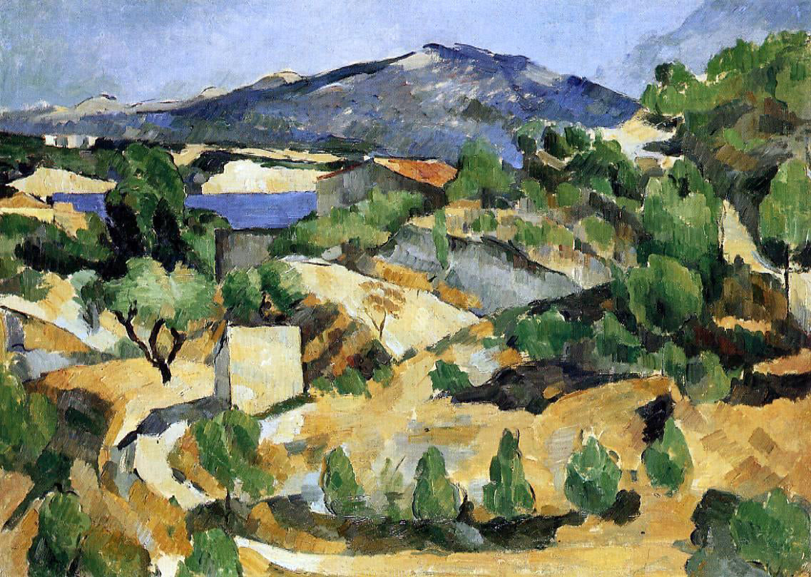 Paul Cezanne A Mountains in Provence (near L'Estaque) - Hand Painted Oil Painting
