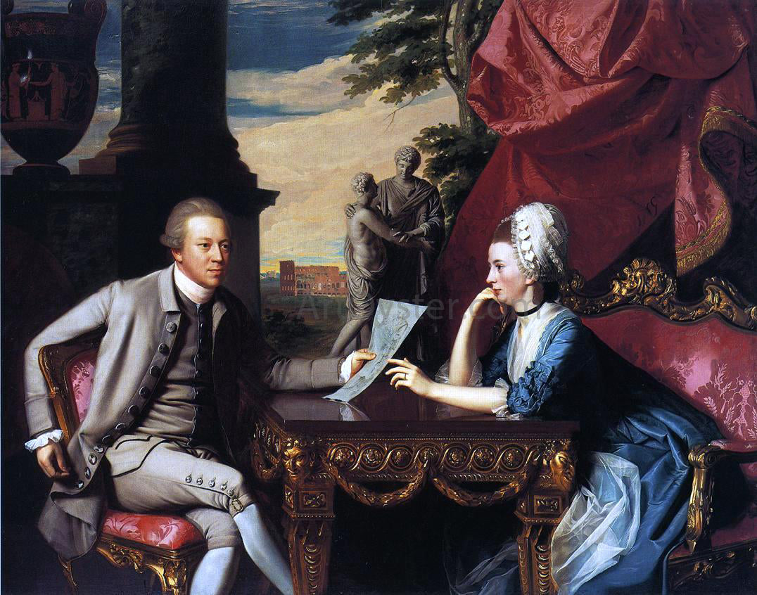John Singleton Copley Mr. and Mrs. Ralph Izard (Alice Delancey) - Hand Painted Oil Painting