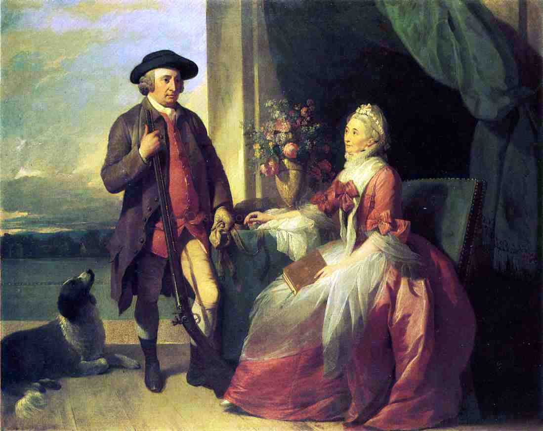Benjamin West Mr. Robert Grafton and Mrs. Mary Partridge Wells Grafton - Hand Painted Oil Painting