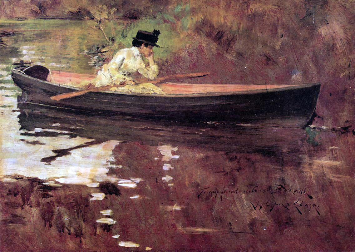  William Merritt Chase Mrs. Chase in Prospect Park - Hand Painted Oil Painting