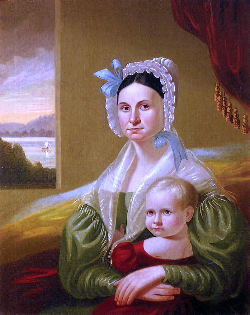 George Caleb Bingham Mrs. David Steele Lamme and Son, William Wirt - Hand Painted Oil Painting