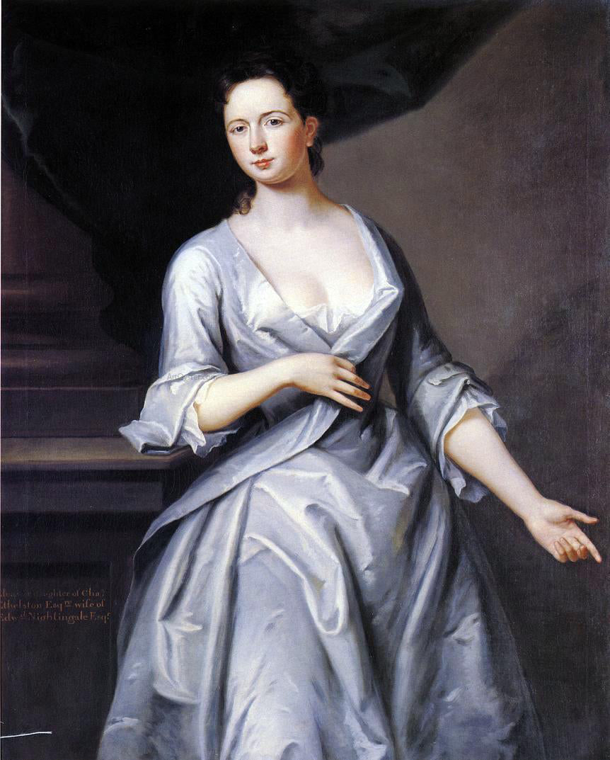 John Smibert Mrs. Edward Nightingale - Hand Painted Oil Painting