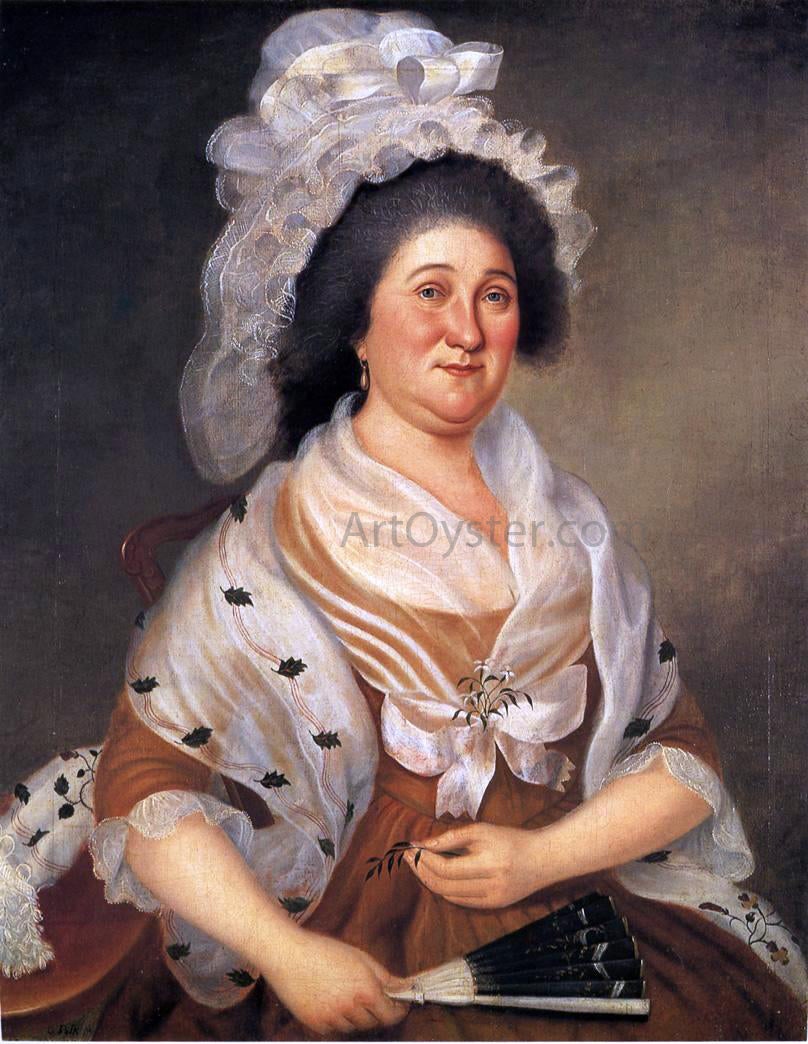 Charles Peale Polk Mrs. Elijah Etting - Hand Painted Oil Painting