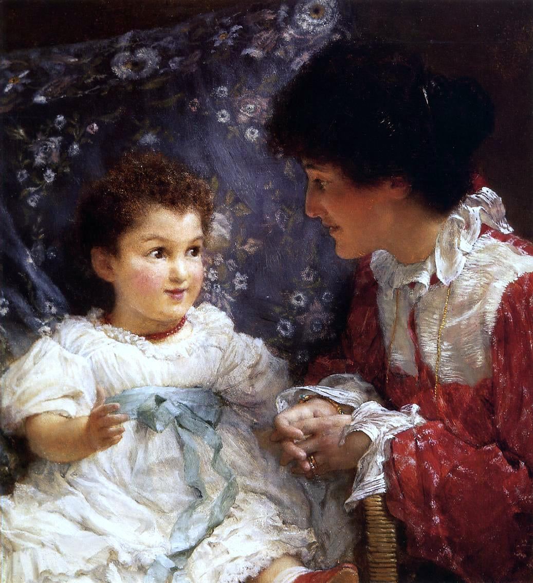 Sir Lawrence Alma-Tadema Mrs. George Lewis and Her Daughter Elizabeth - Hand Painted Oil Painting