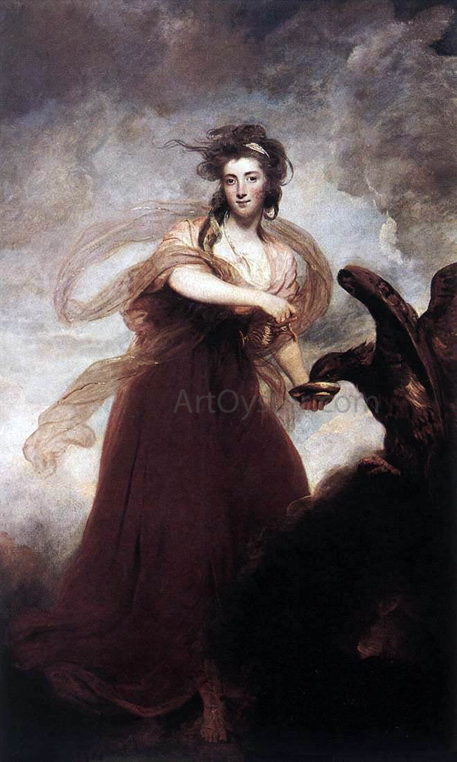 Sir Joshua Reynolds Mrs. Musters as Hebe - Hand Painted Oil Painting