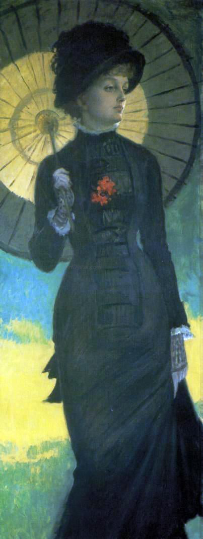 James Tissot Mrs. Newton with a Parasol - Hand Painted Oil Painting