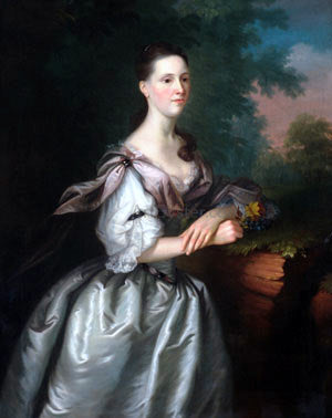  Joseph Blackburn Mrs. Samuel Cutts - Hand Painted Oil Painting