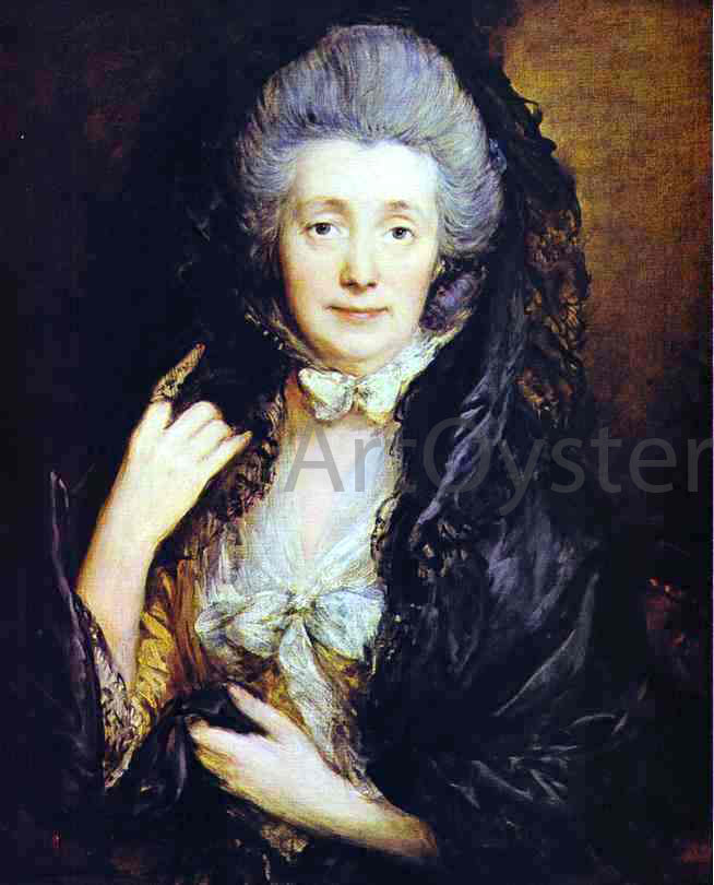 Thomas Gainsborough Mrs. Thomas Gainsborough, nee Margaret Burr - Hand Painted Oil Painting