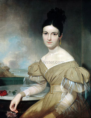 Asher Brown Durand Mrs. Winfield Scott - Hand Painted Oil Painting