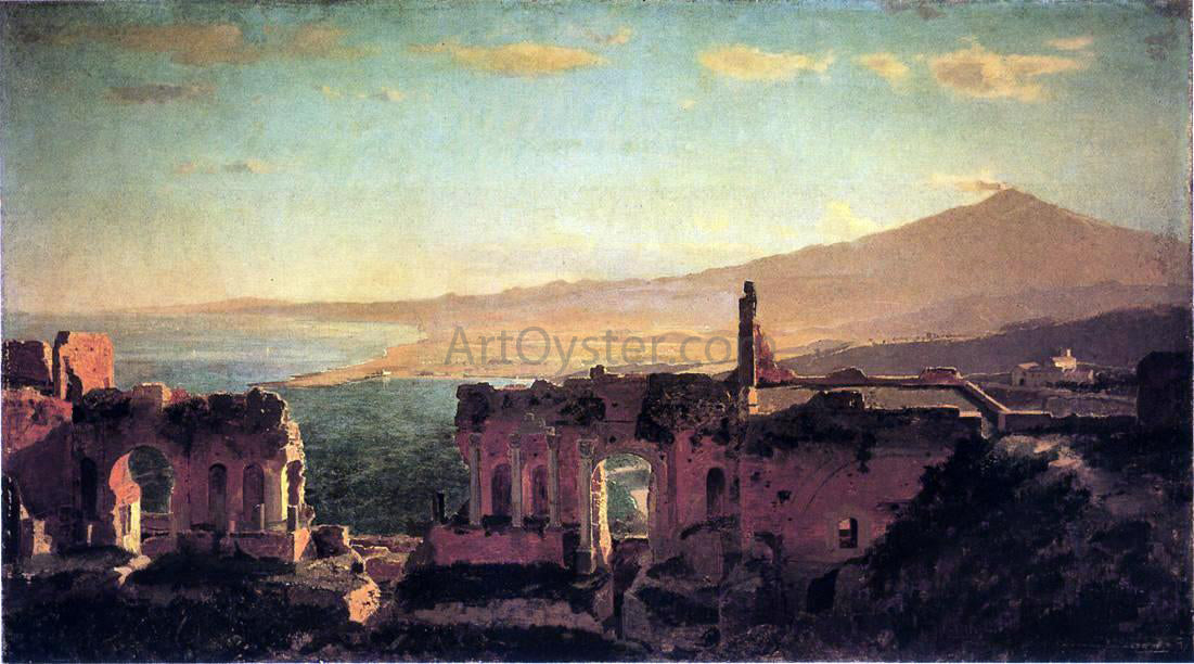  William Stanley Haseltine Mt. Aetna from Taormina - Hand Painted Oil Painting