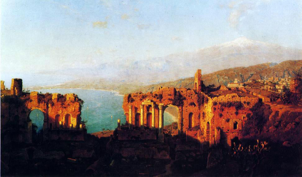  William Stanley Haseltine Mt. Etna from Taormina - Hand Painted Oil Painting