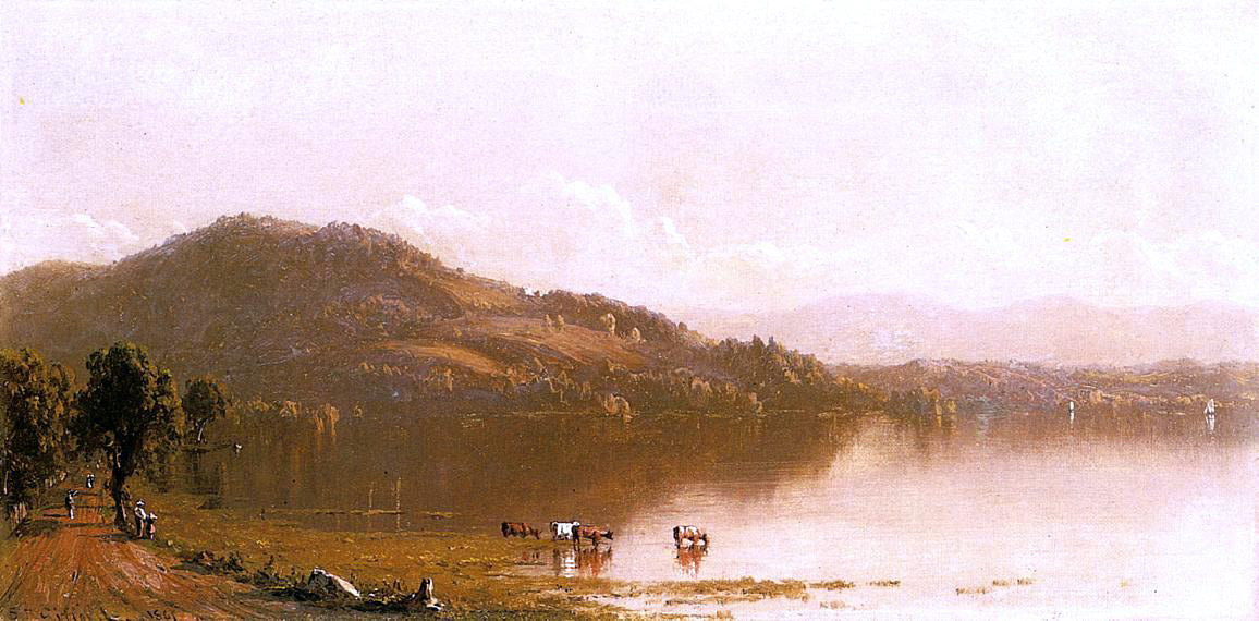  Sanford Robinson Gifford Mt. Merino o the Hudson near Olana - Hand Painted Oil Painting