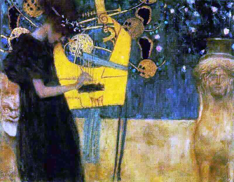 Gustav Klimt Music - Hand Painted Oil Painting