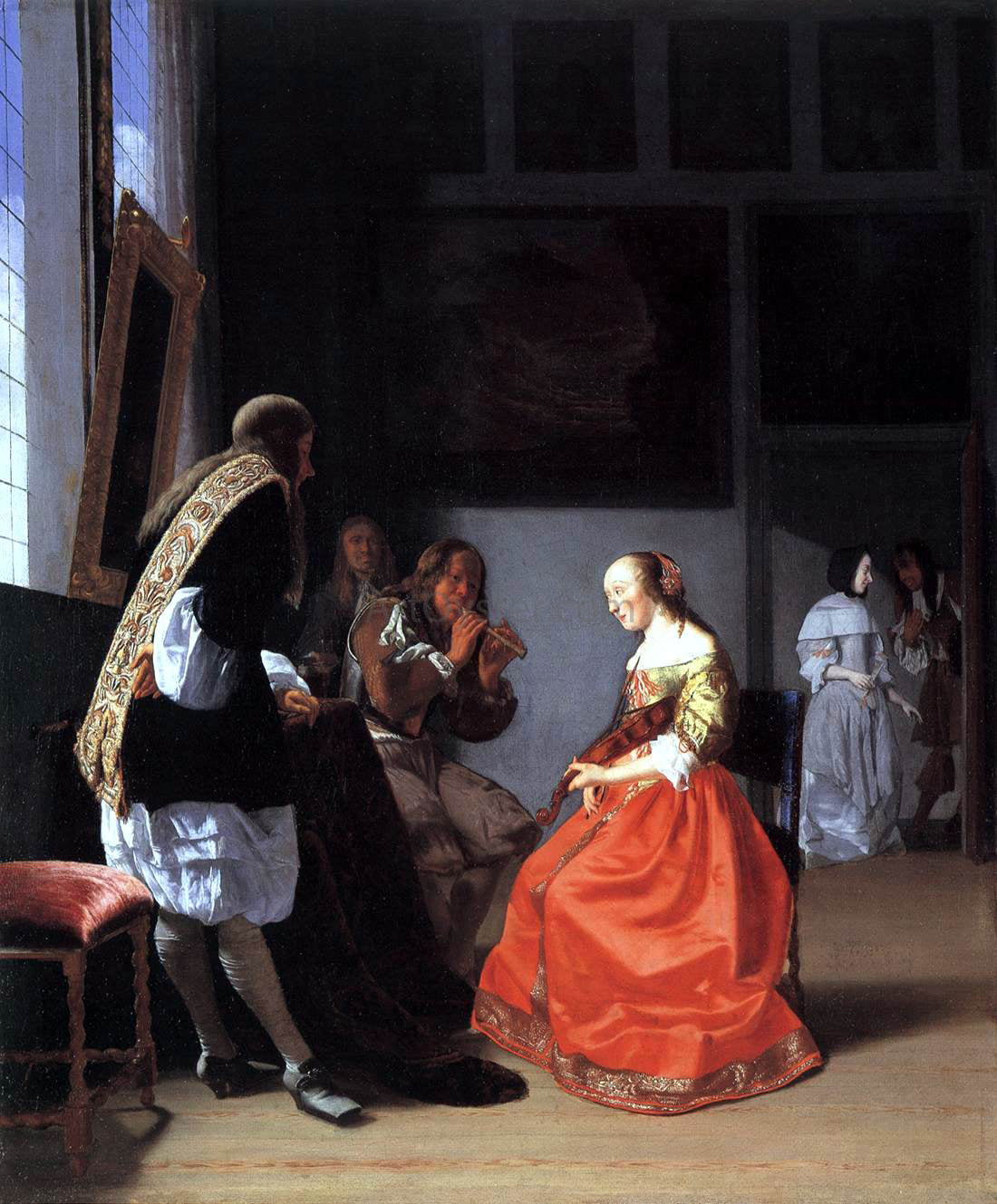  Jacob Ochtervelt Musical Company in an Interior - Hand Painted Oil Painting
