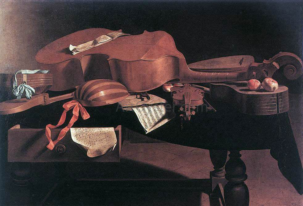  Evaristo Baschenis Musical Instruments - Hand Painted Oil Painting