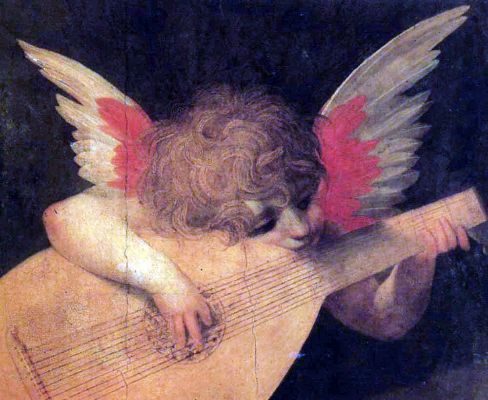 Rosso Fiorentino A Musician Angel - Hand Painted Oil Painting