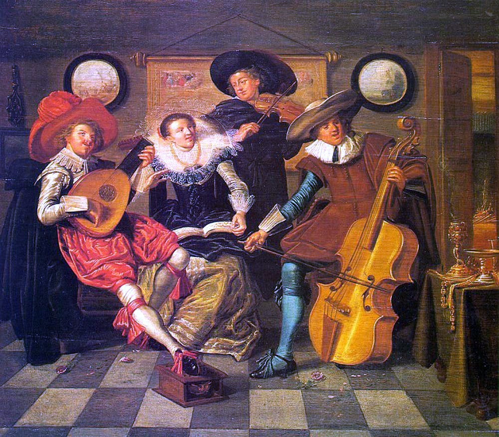 Dirck Hals Musicians - Hand Painted Oil Painting