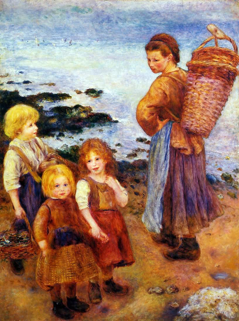 Pierre Auguste Renoir Mussel Fishers at Berneval - Hand Painted Oil Painting