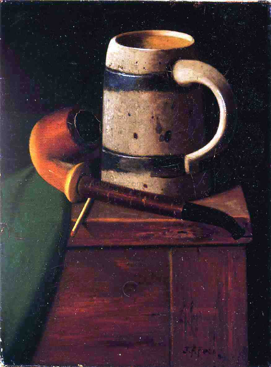 John Frederick Peto My Pipe and Mug - Hand Painted Oil Painting