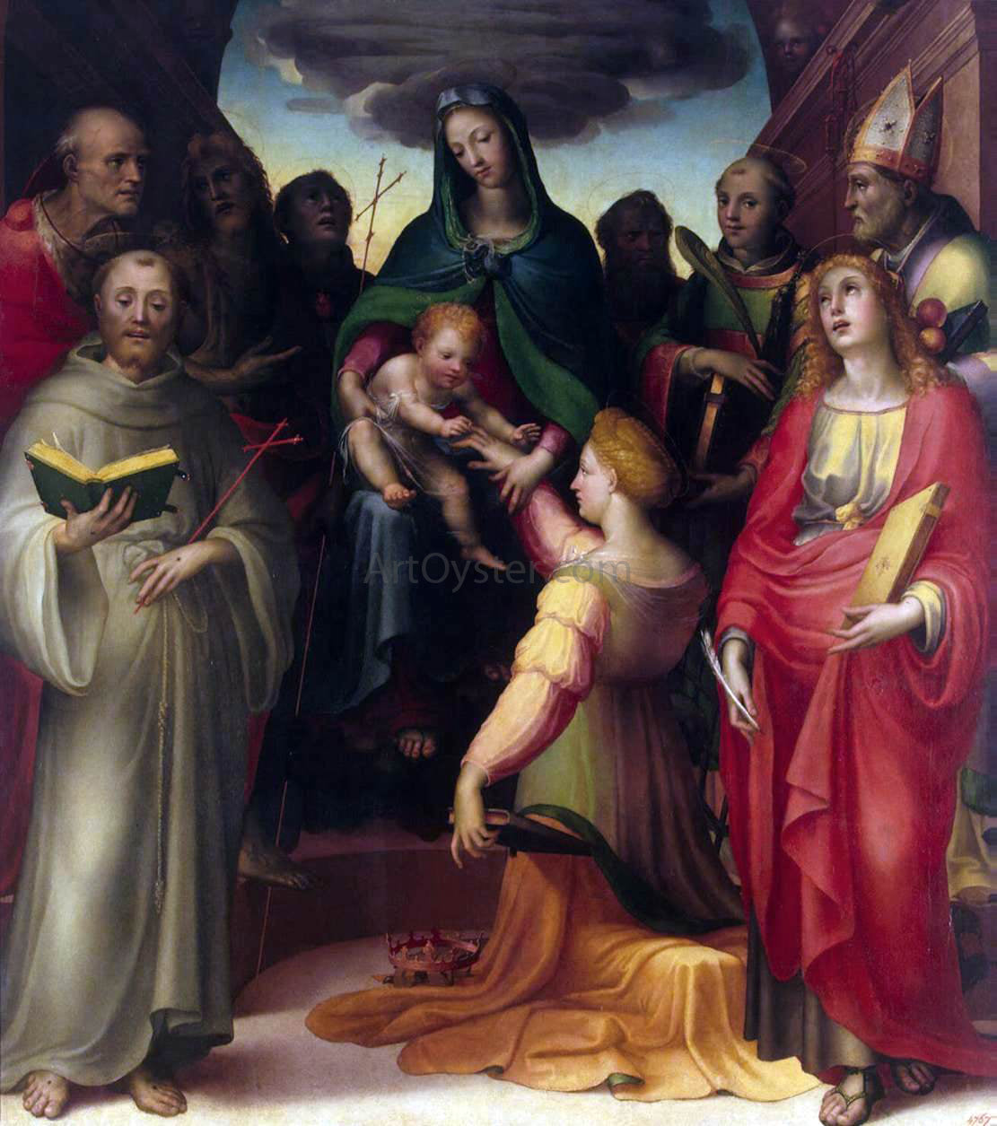 Domenico Beccafumi Mystical Marriage of St Catherine - Hand Painted Oil Painting