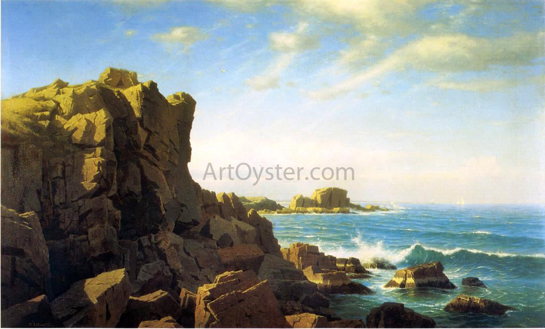 William Stanley Haseltine Nahant Rocks - Hand Painted Oil Painting