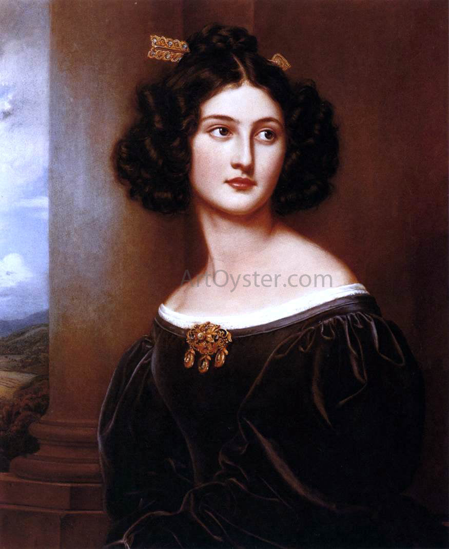 Joseph Karl Stieler Nanette Heine, nee Kaula - Hand Painted Oil Painting