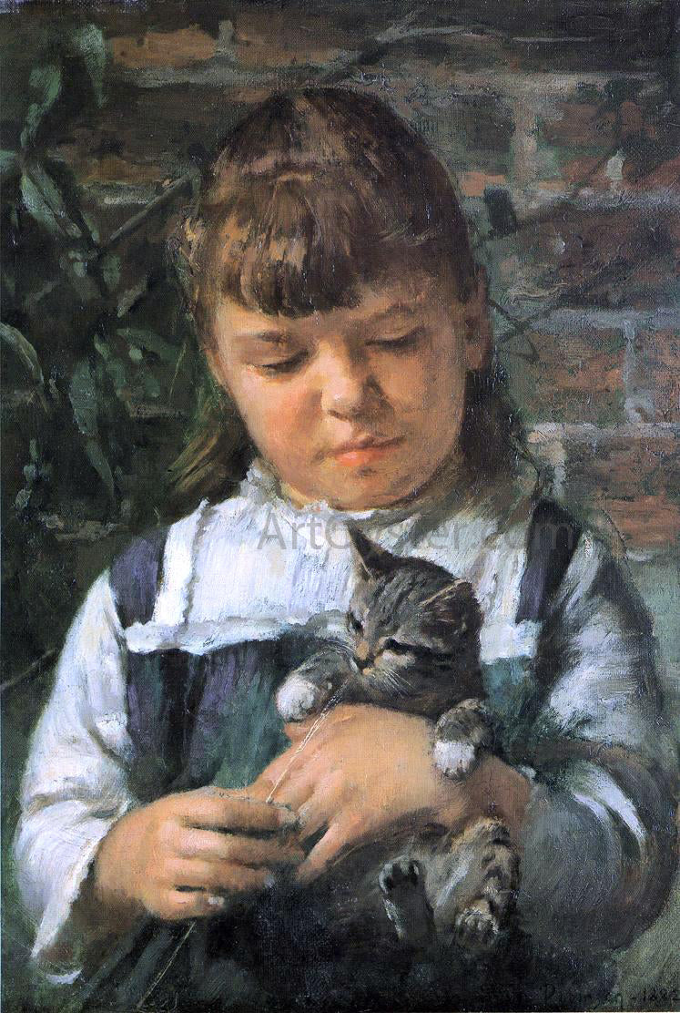 Theodore Robinson A Nantucket Girl - Hand Painted Oil Painting