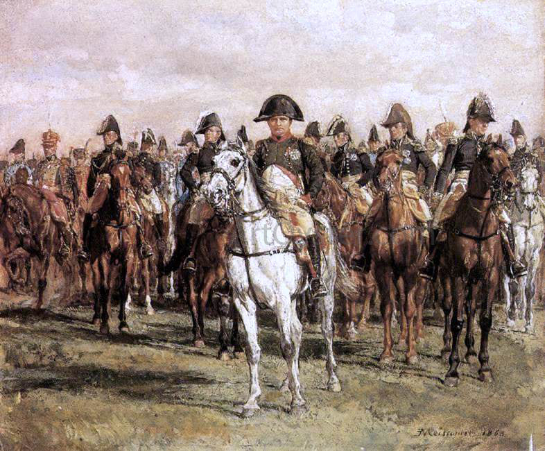 Jean-Louis Ernest Meissonier Napoleon and His Staff - Hand Painted Oil Painting